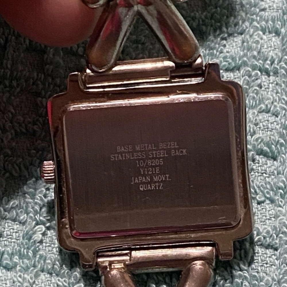 Anne Klein Silver Rectangular Watch With White Fa… - image 4